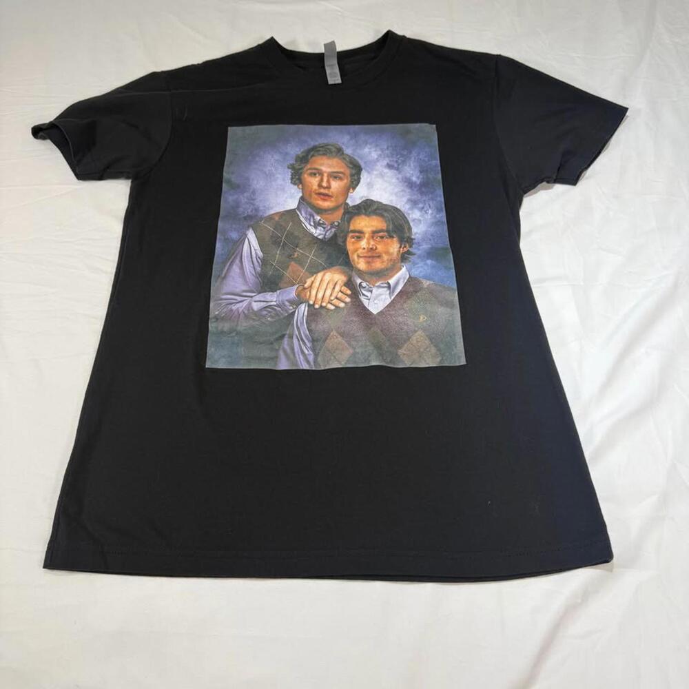 Rare! Trevor Zegras Jamie Drysdale Step Brothers T-Shirt Small Anaheim Ducks